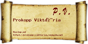 Prokopp Viktória névjegykártya