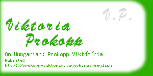 viktoria prokopp business card